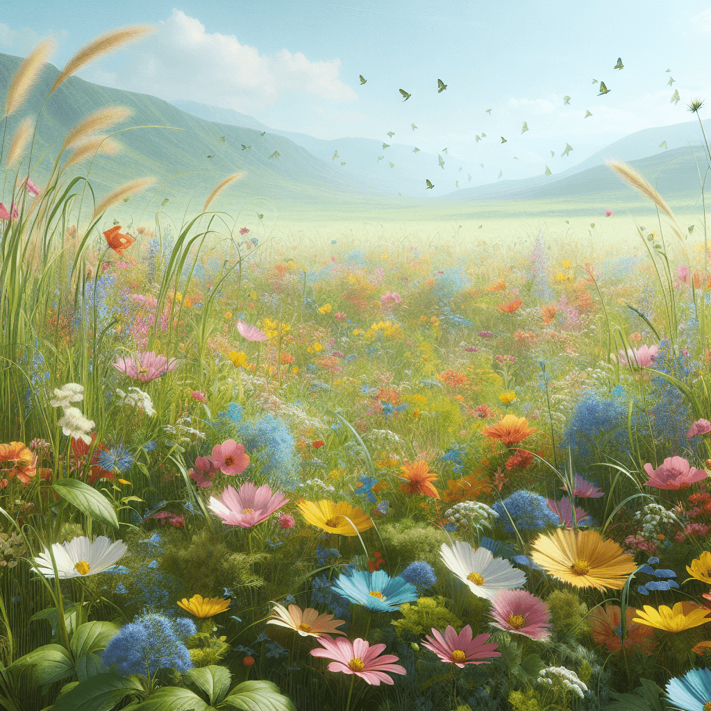 Gentle Spring Meadow Paint By Numbers Art