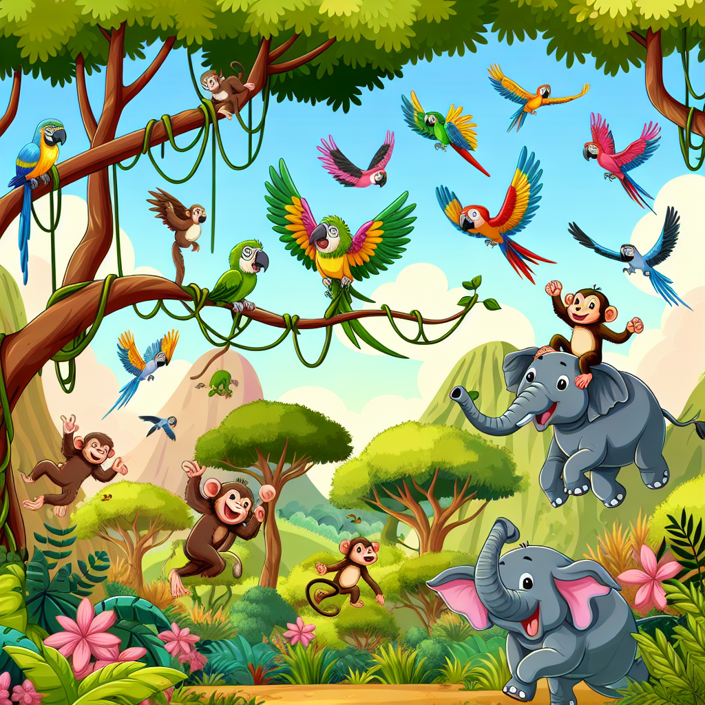 Joyful Journey Through The Jungle Numbered Painting Kits