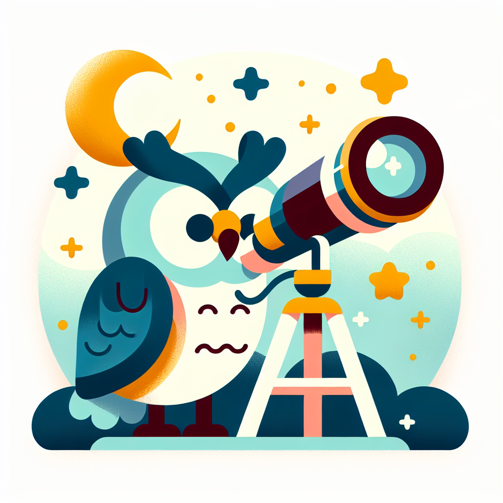 Wise Owl's Stargazing Night Paint By Numbers Art