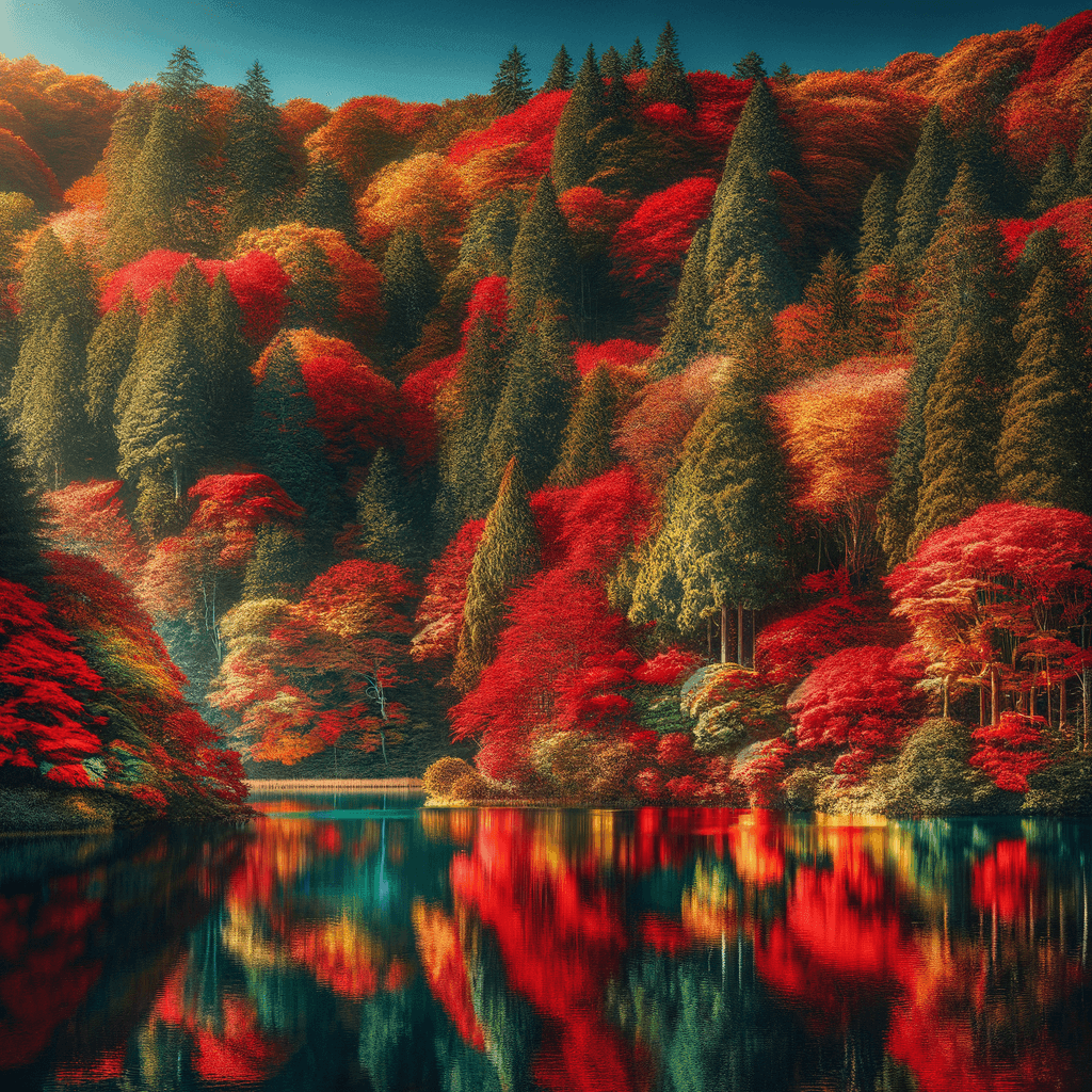 Autumnal Forest Reflection - DIY Painting By Numbers Kit