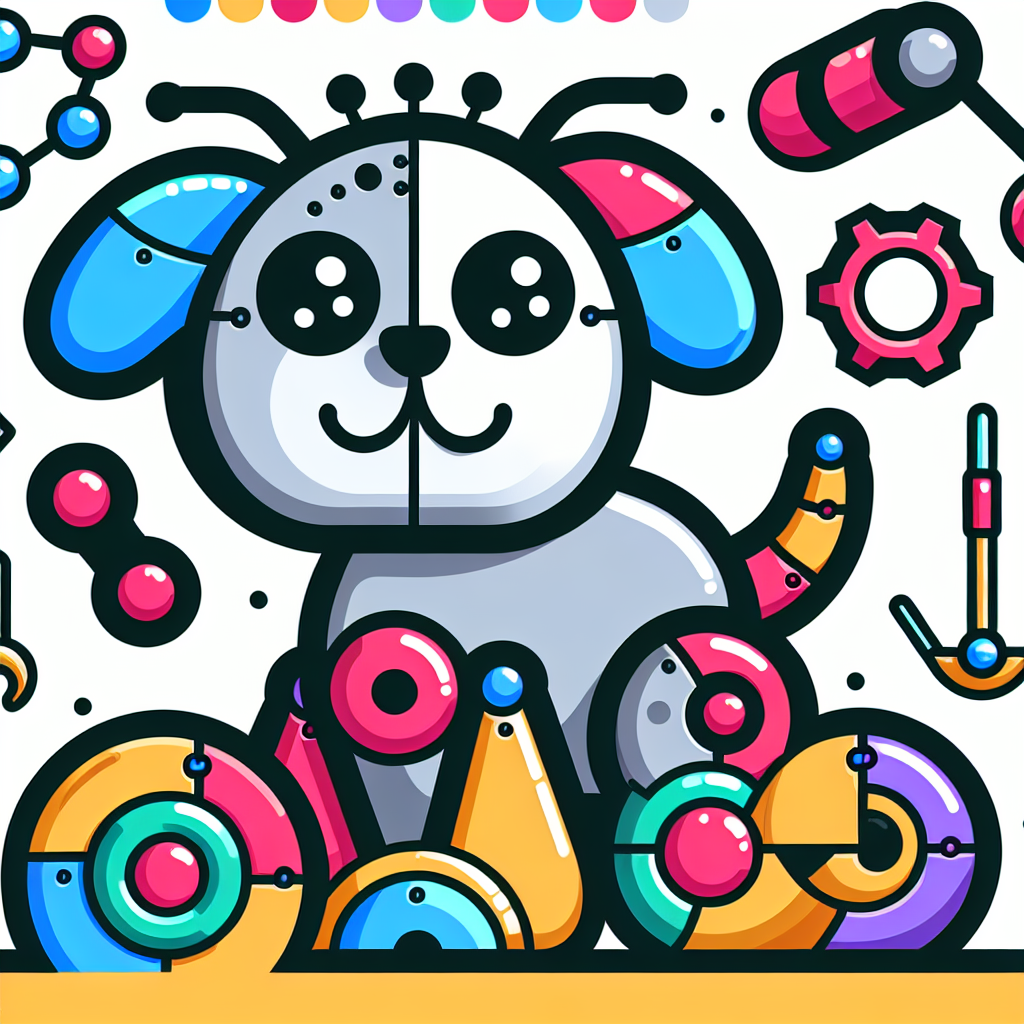 Jolly Robot Dog Painting Number Kit