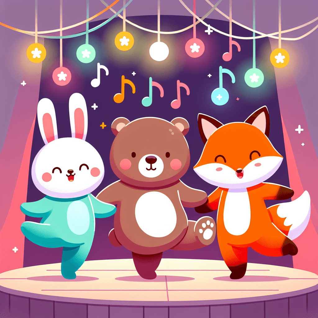 Joyful Animal Dance Off DIY Paint By Numbers