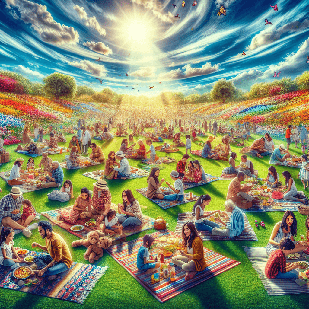 Bright Summer Picnic DIY Paint By Numbers