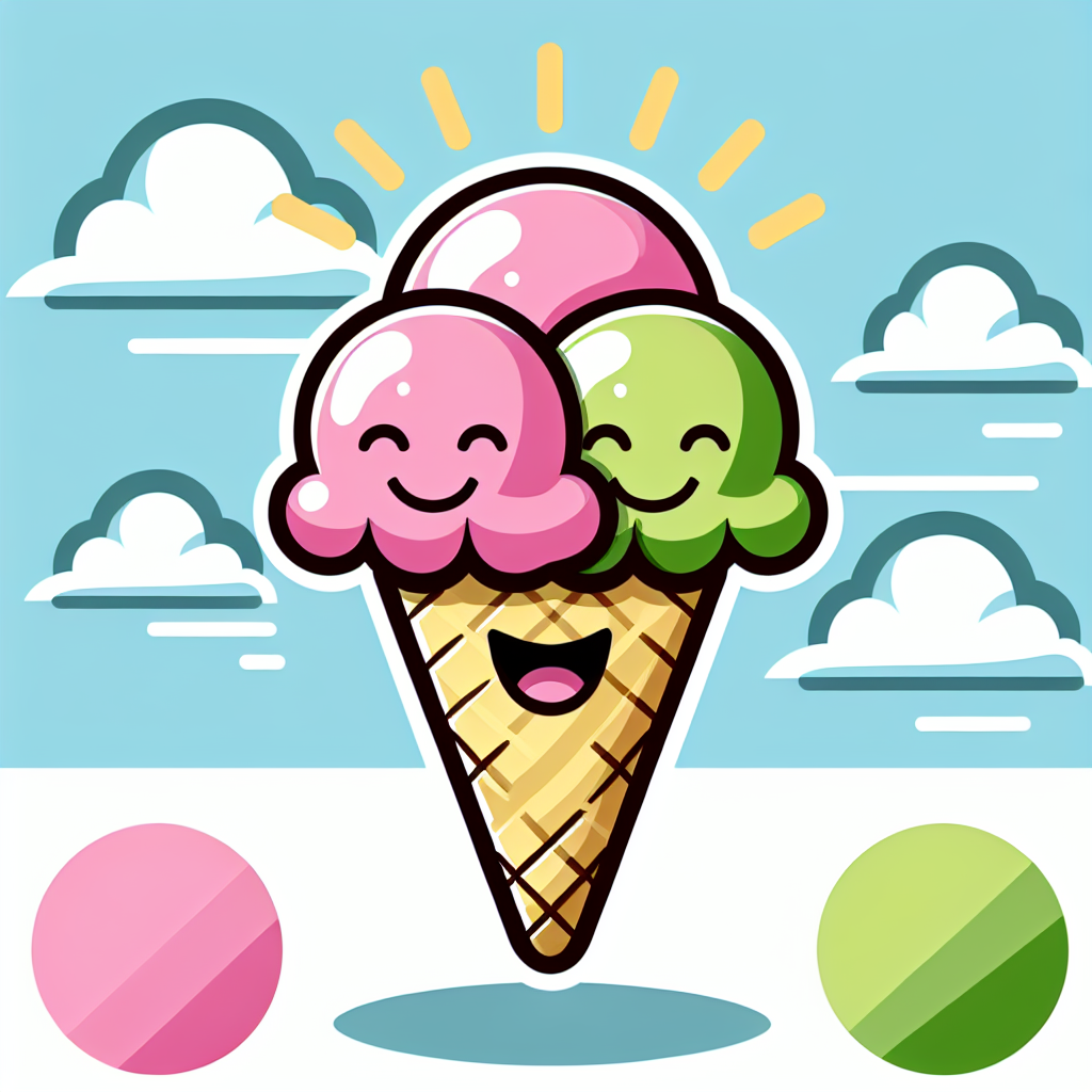Sunny Ice Cream Cone Paint By Numbers Kits