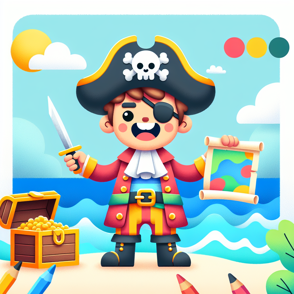 Whimsical Pirate Painting Number Kit