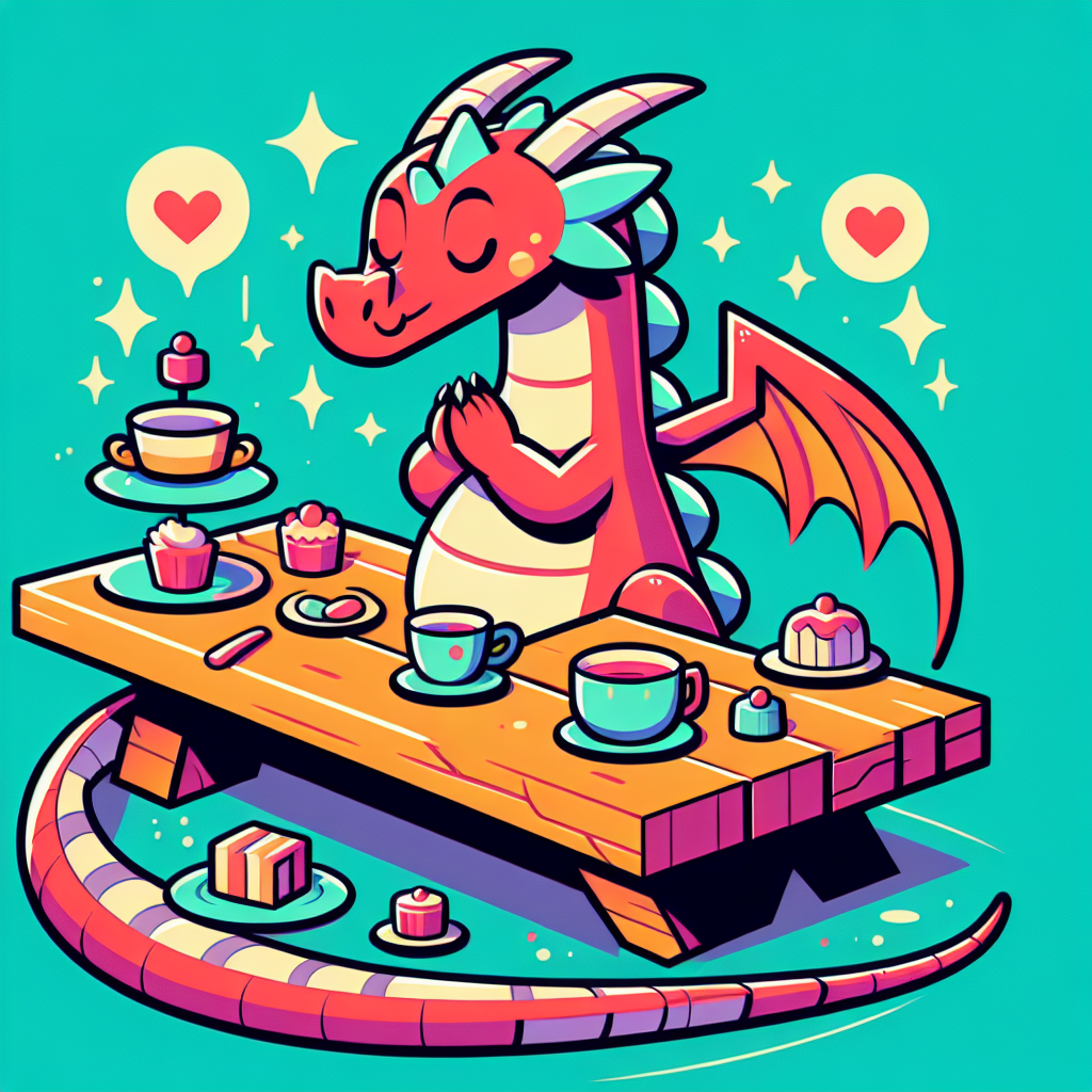 Charming Dragon's Tea Party Paint By Color