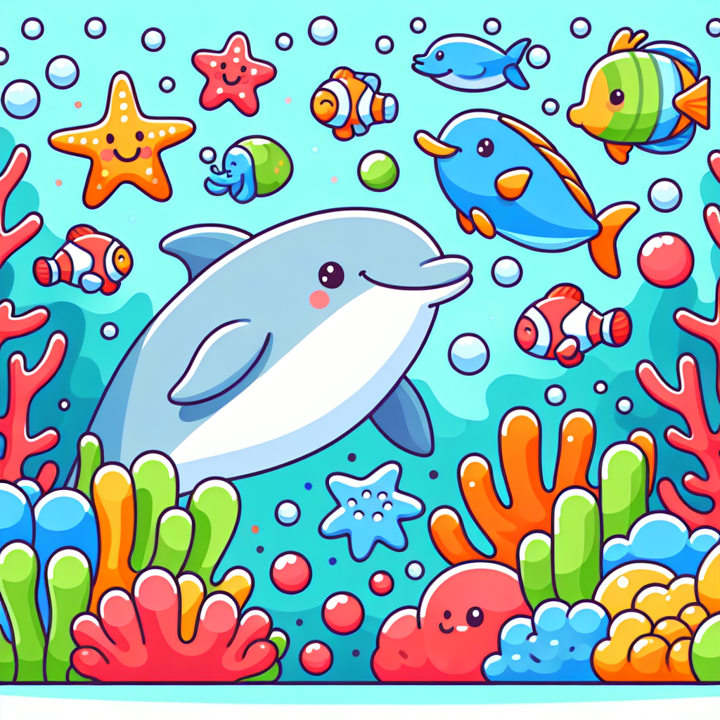 Cute Creatures Of The Sea Paint By Color