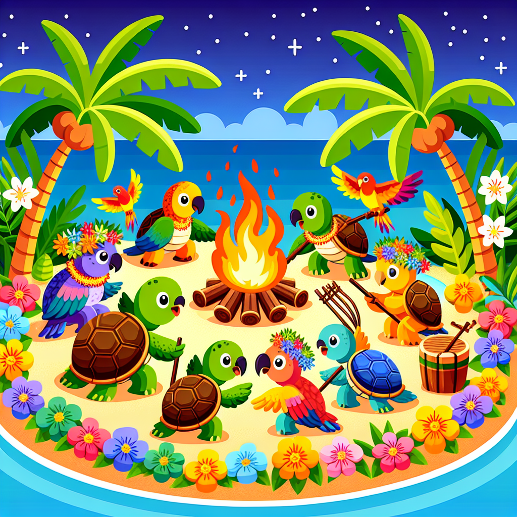 Hawaiian Island Luau Painting Number Kit
