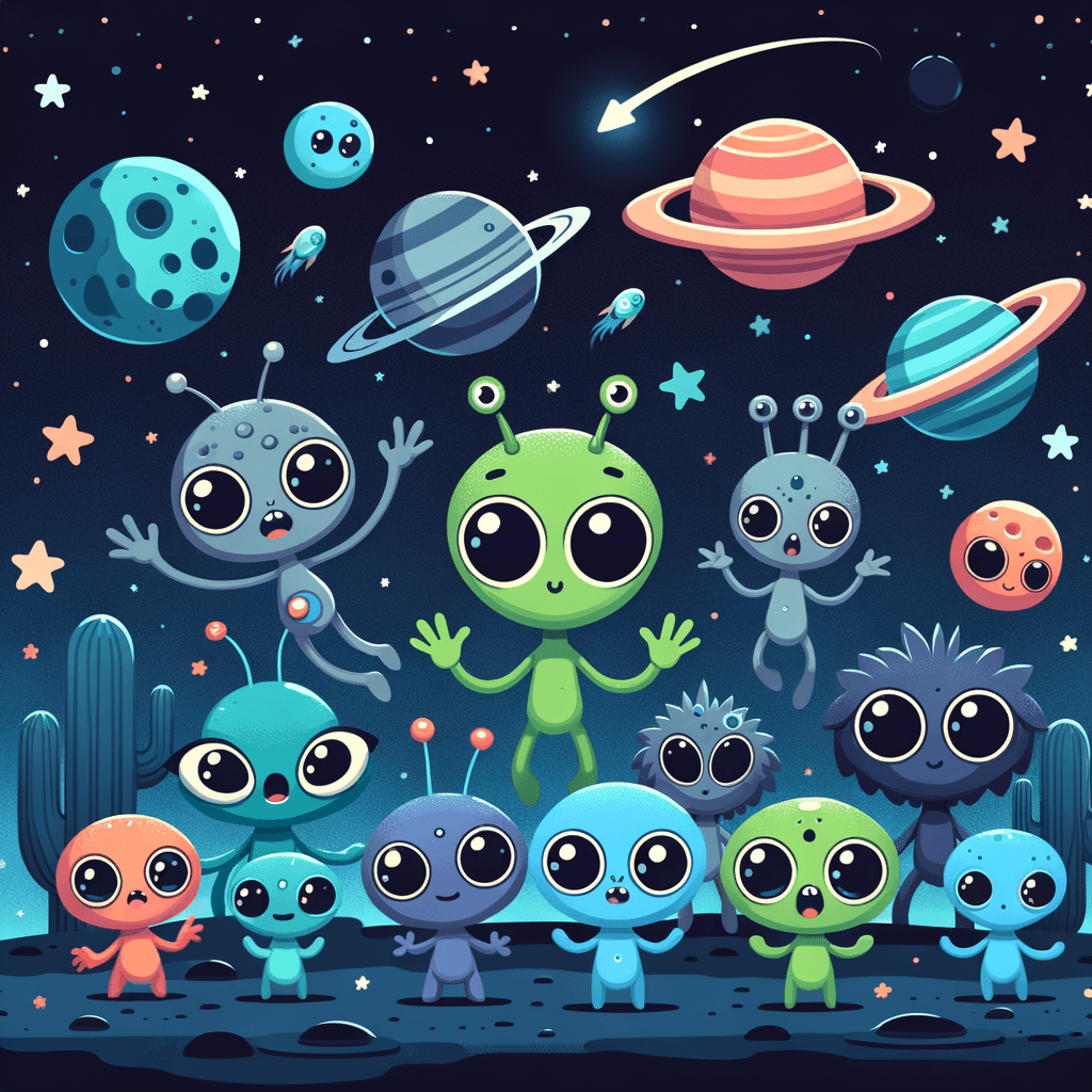 Funny Space Aliens Painting By Numbers Kit