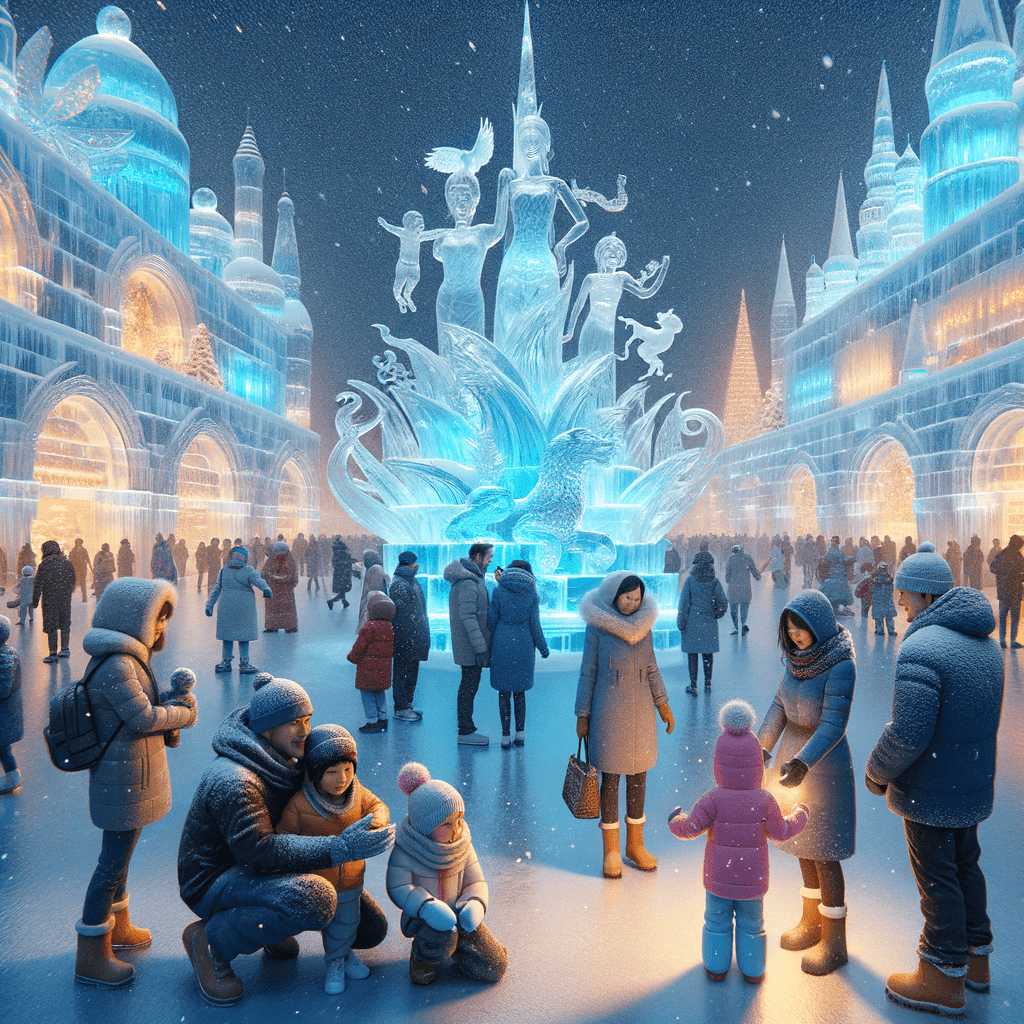 Harbin International Ice And Snow Sculpture Festival - China Paint By Color