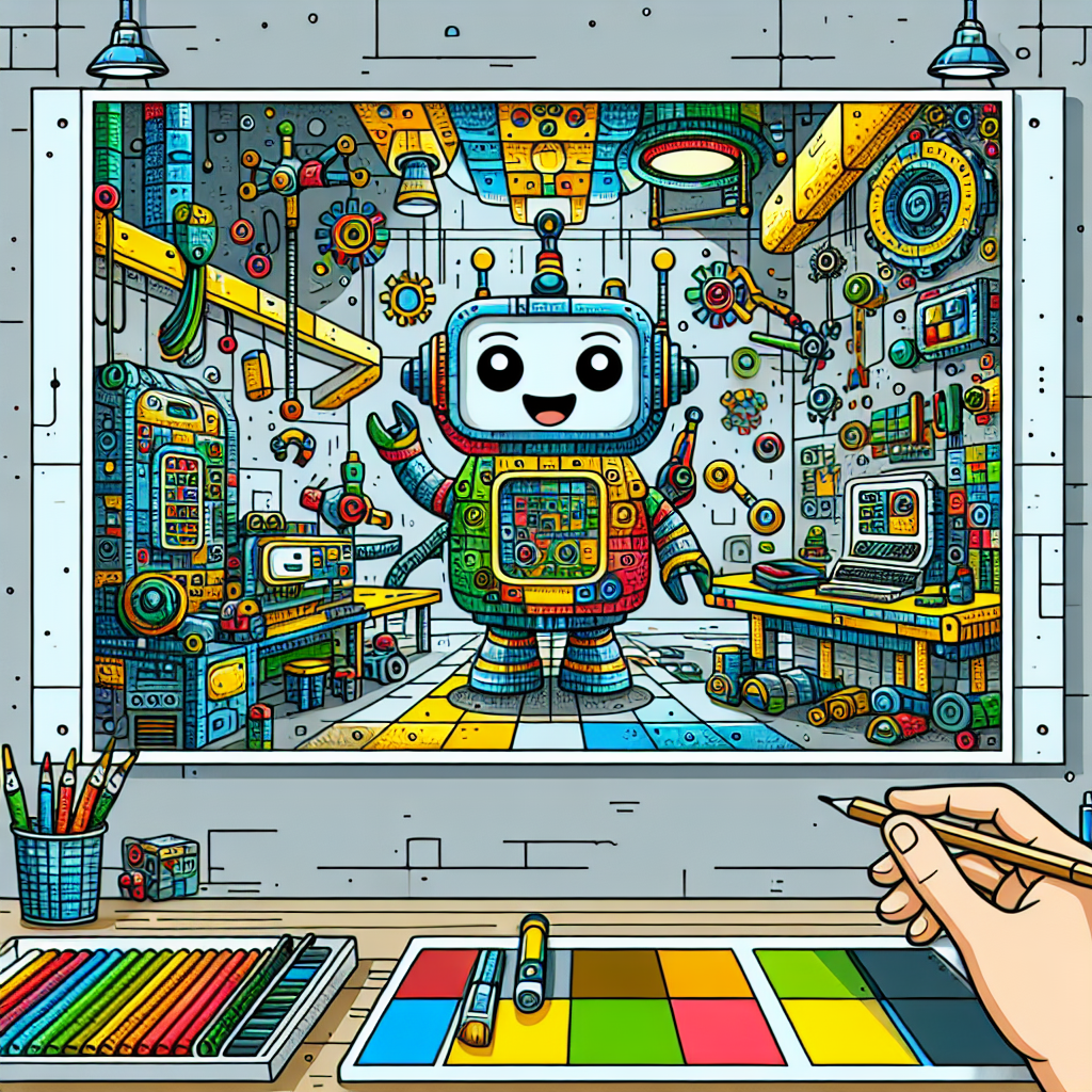 Robot Workshop Adventure Paint By Number