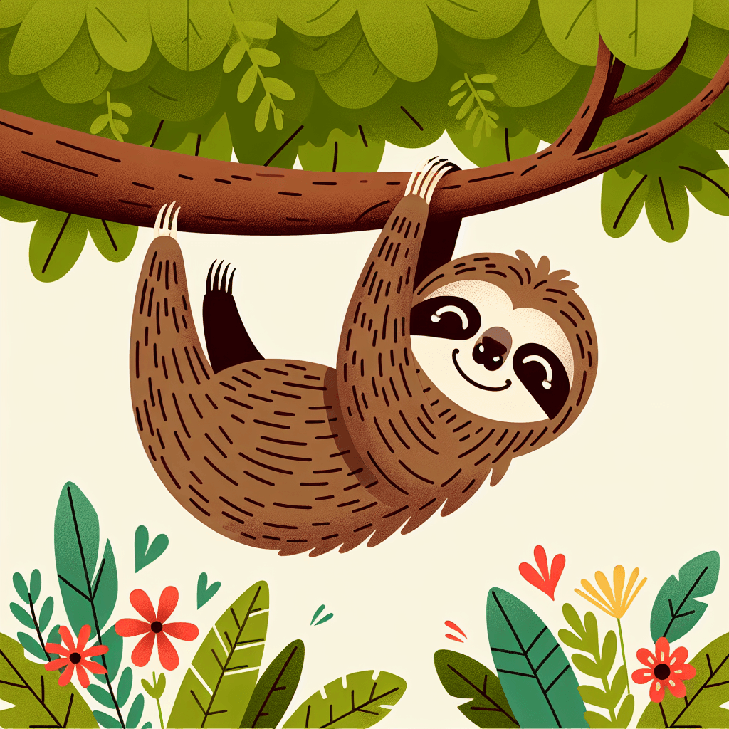 Friendly Sloth Numbered Painting Kits