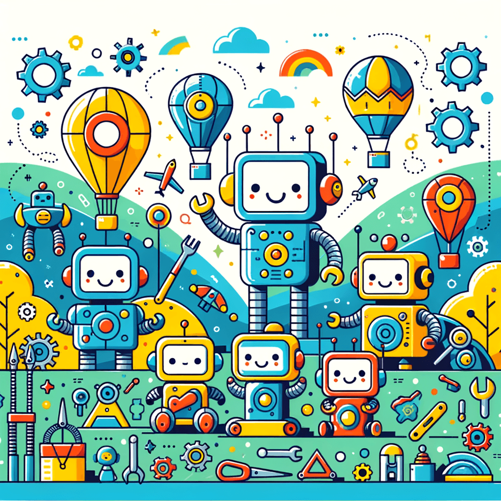 Wonderful World Of Robots Paint By Number