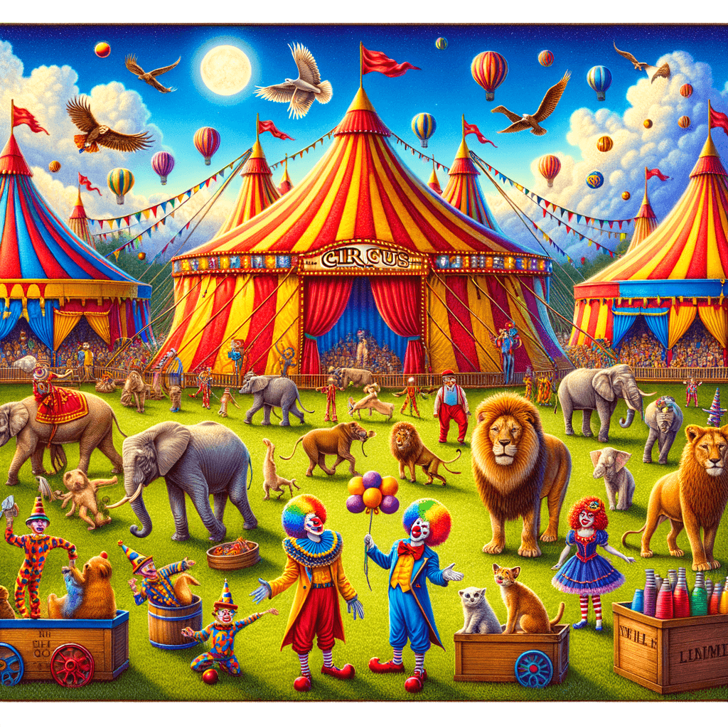 Delightful Circus Spectacle Numbered Painting Kits