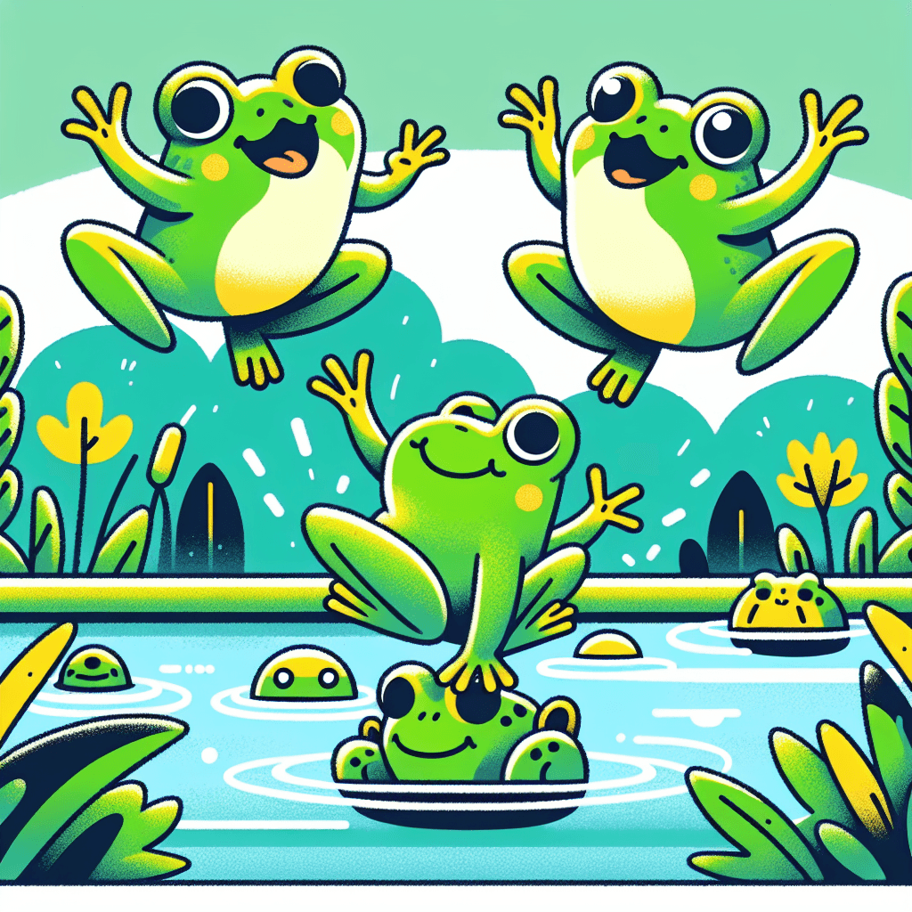 Joyful Jungle Frogs Numbered Painting Kits