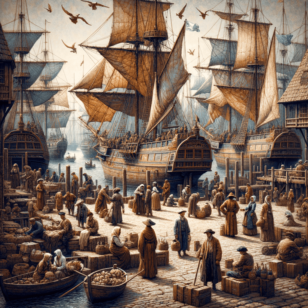 Historical Harbor Scene Painting By Numbers Kit