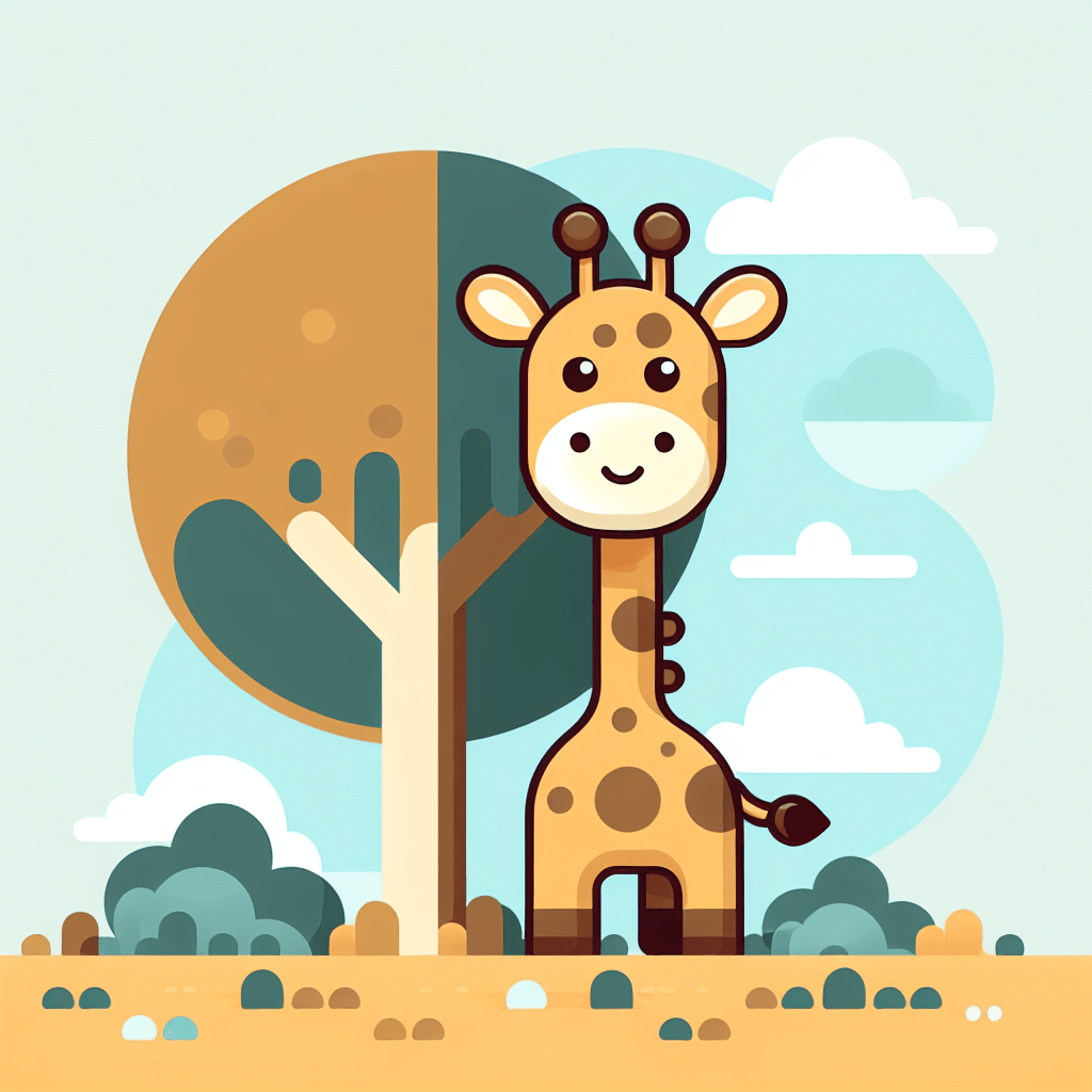 Gleeful Giraffe Gathering Numbered Painting Kits