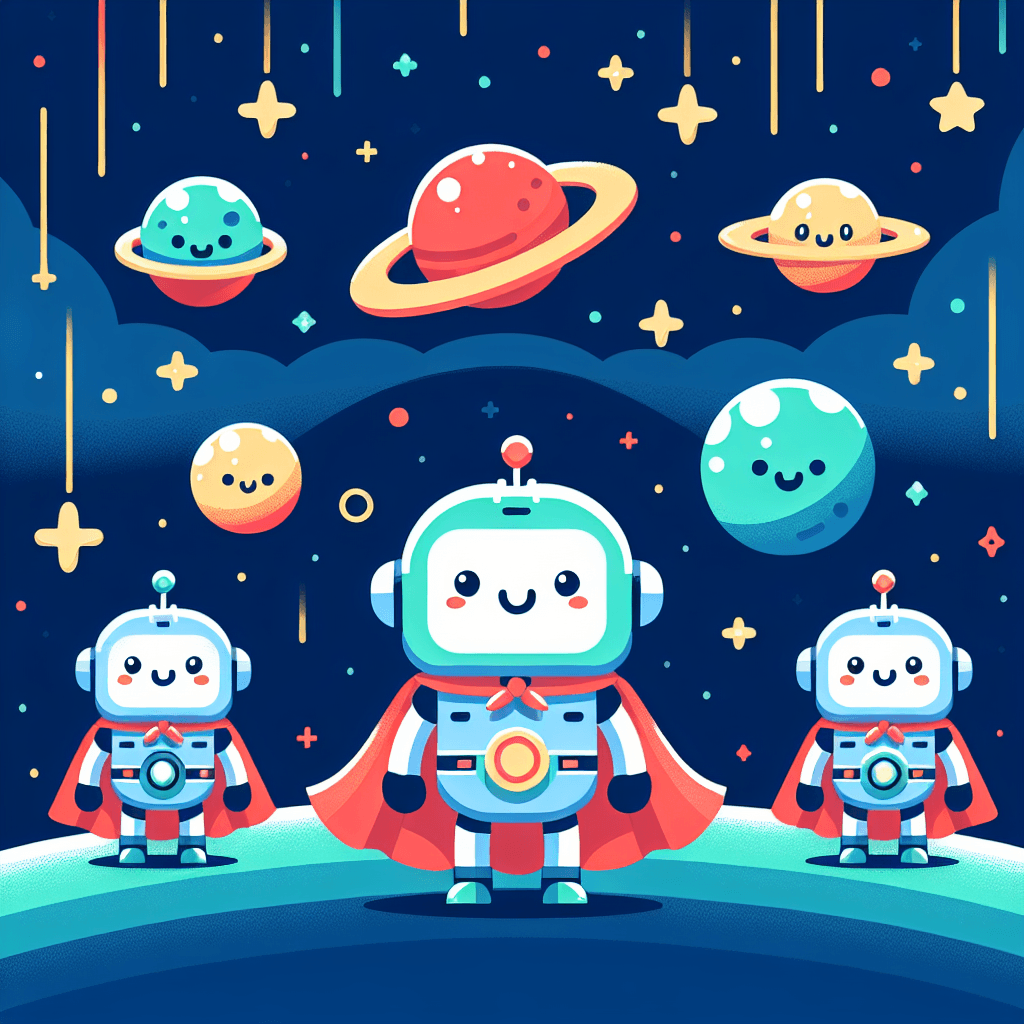 Galactic Robot Heroes Paint By Numbers Art