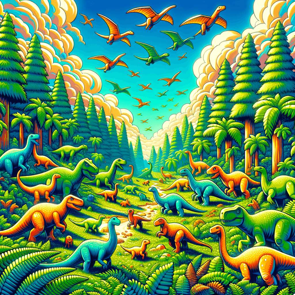 Adventurous Dino World Number Painting