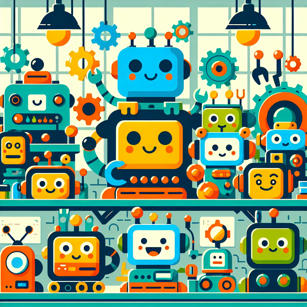 Happy Little Robot Workshop Paint By Numbers Art
