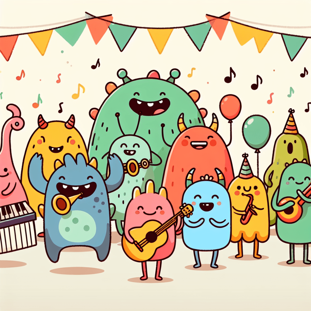 Friendly Monster Bash Paint By Number