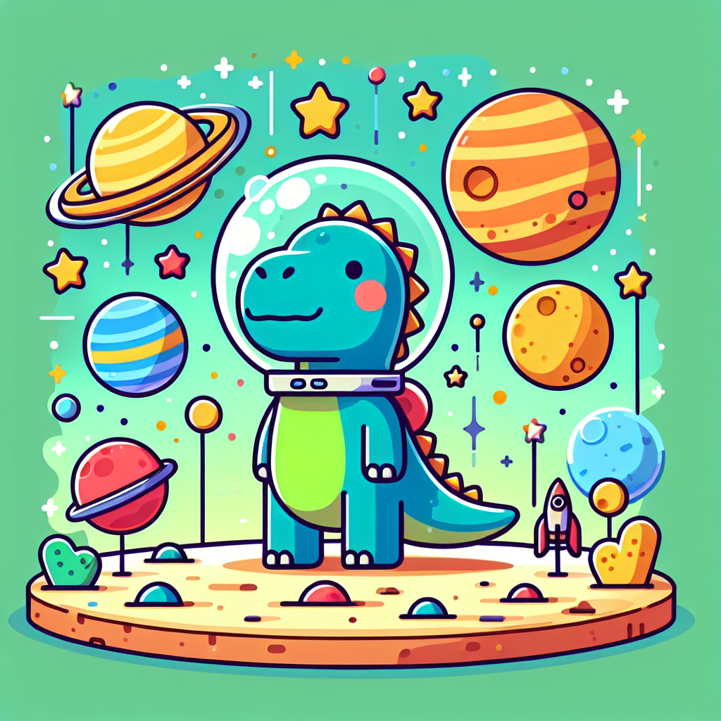 Galactic Dino Adventure Numbered Painting Kits