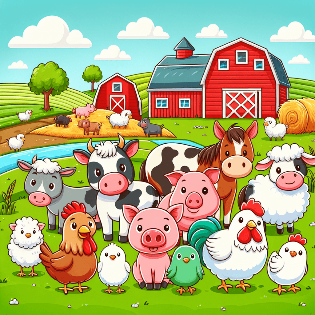 Cuddle Buddies On The Farm Paint By Numbers Art