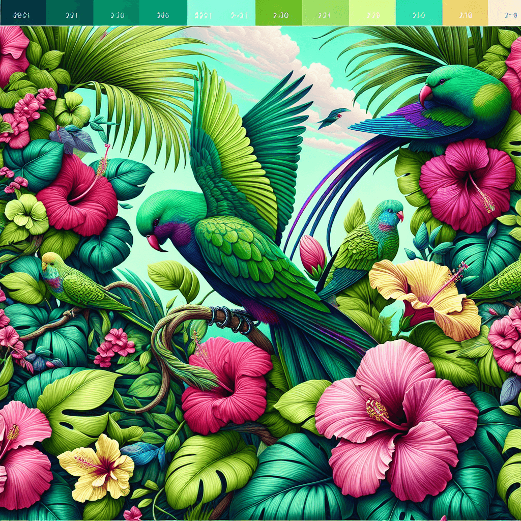 Lush Tropical Vibes DIY Paint By Numbers
