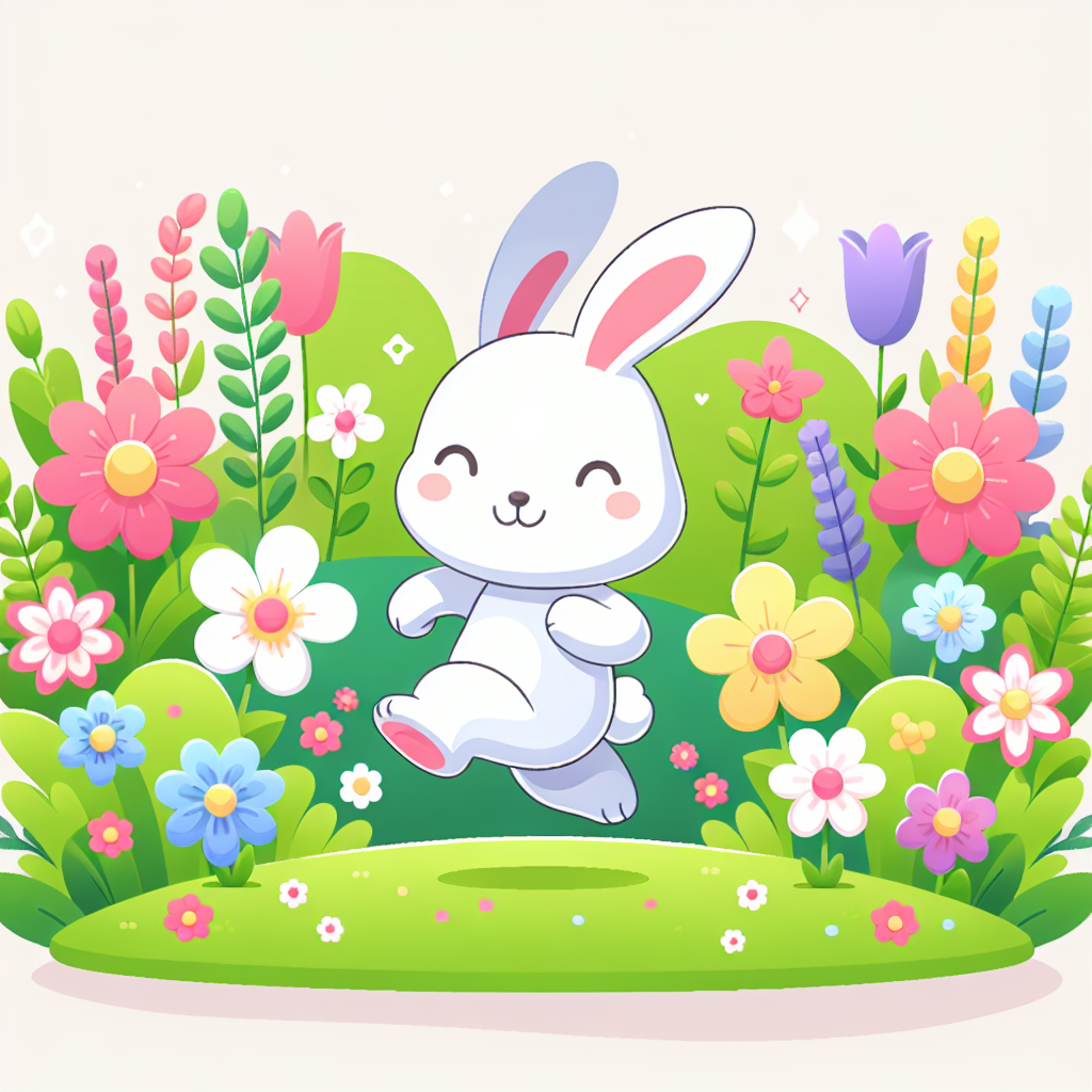 Bunny's Flower Garden Painting Number Kit