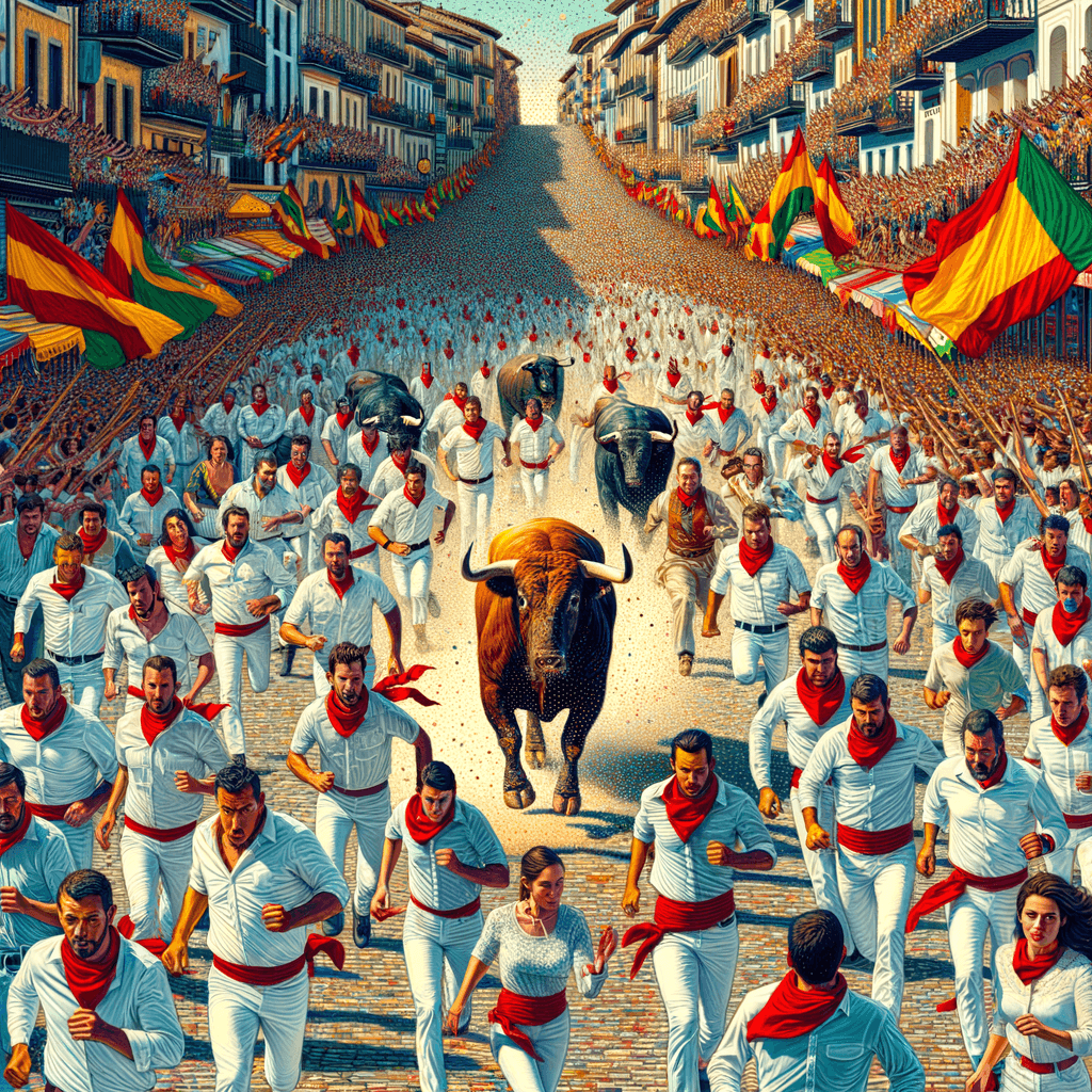 Running Of The Bulls - Pamplona, Spain Paint By Number