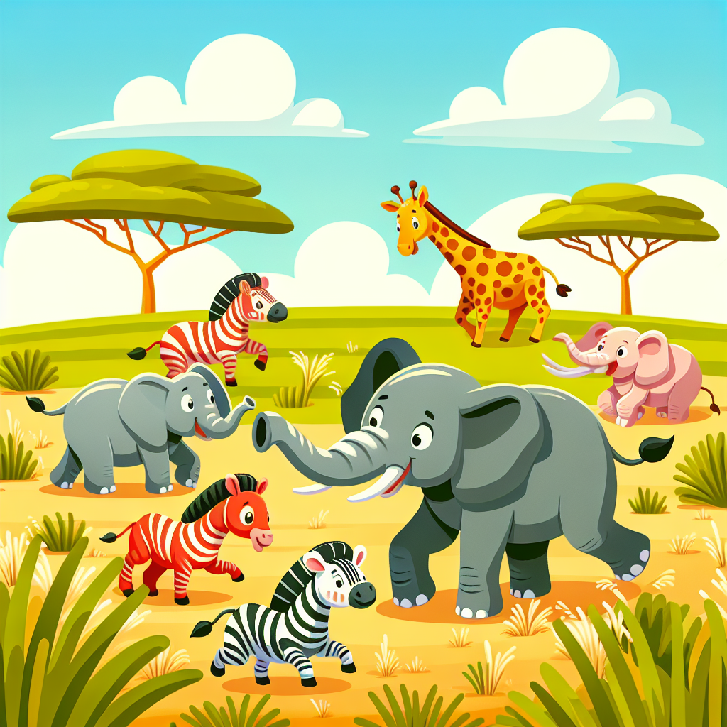 Energetic Safari Scene Numbered Painting Kits