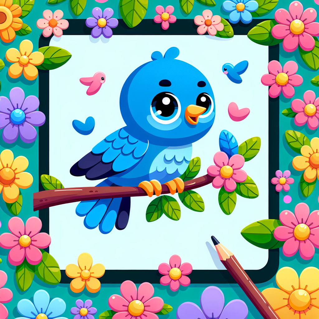 Breezy Bluebird Paint By Number