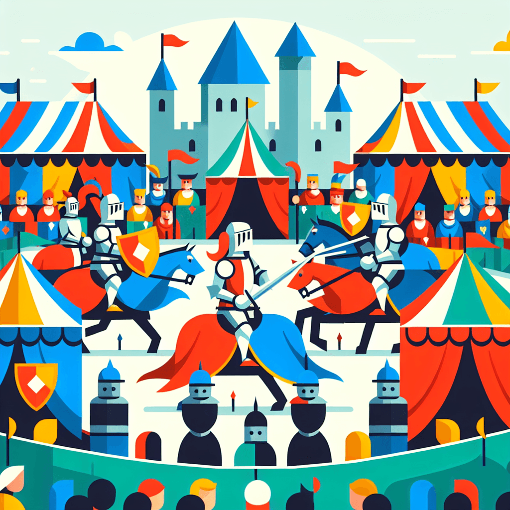 Medieval Festival With Jousting Knights Paint By Numbers