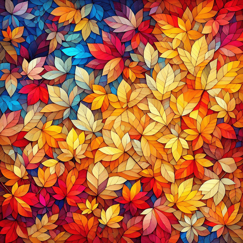 Autumn Leaves Mosaic Painting Number Kit