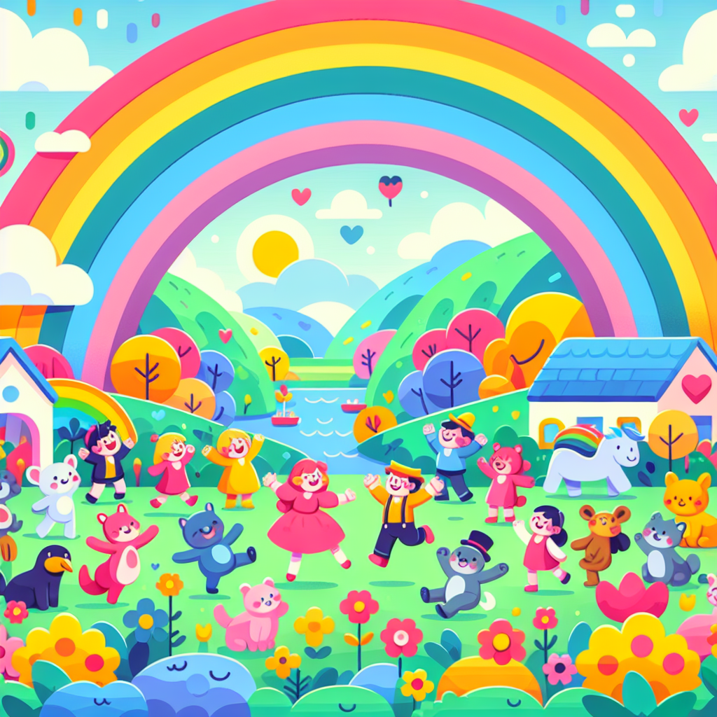 Bright Rainbow Parade Paint By Numbers Kits