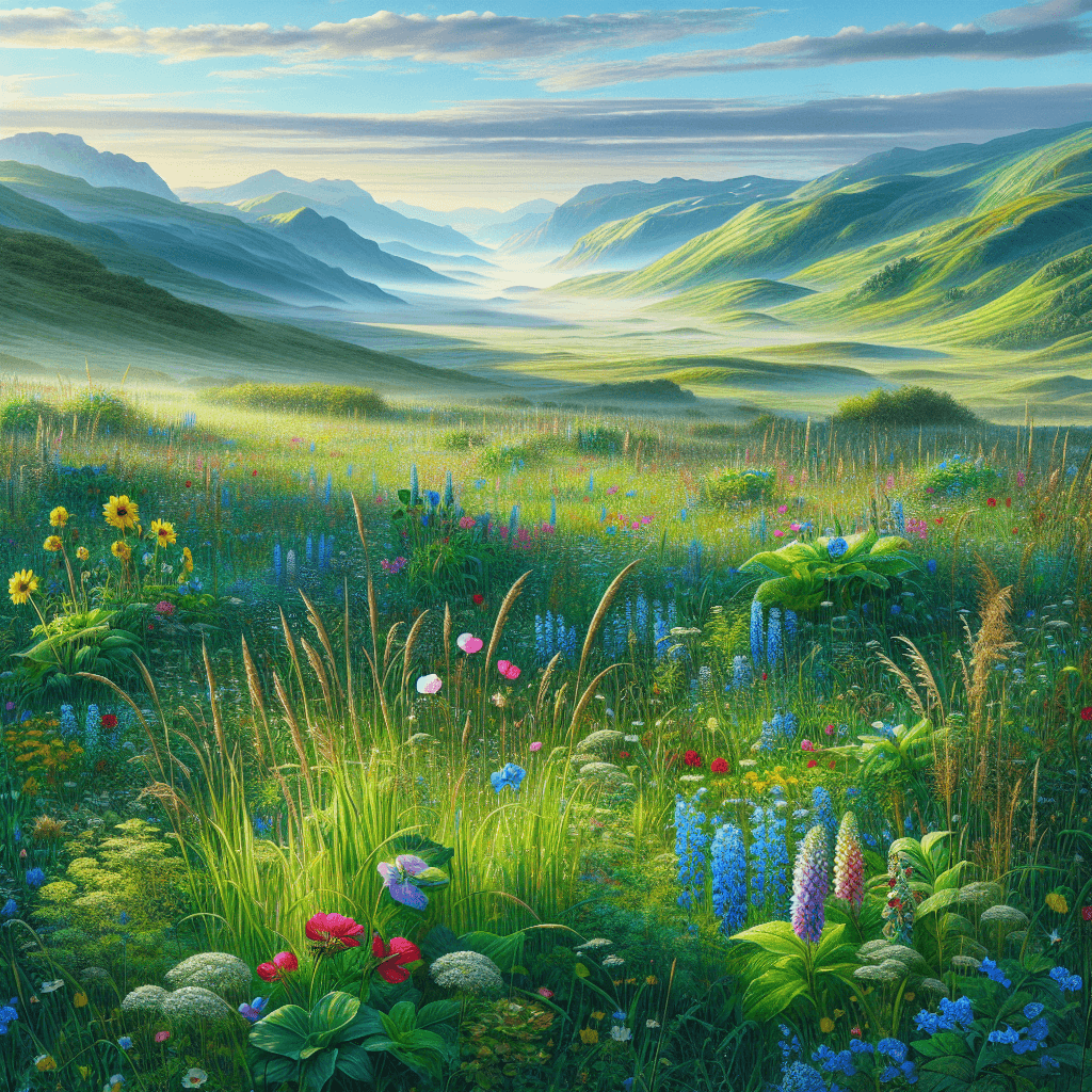 Alpine Meadow Morning Paint By Numbers Art