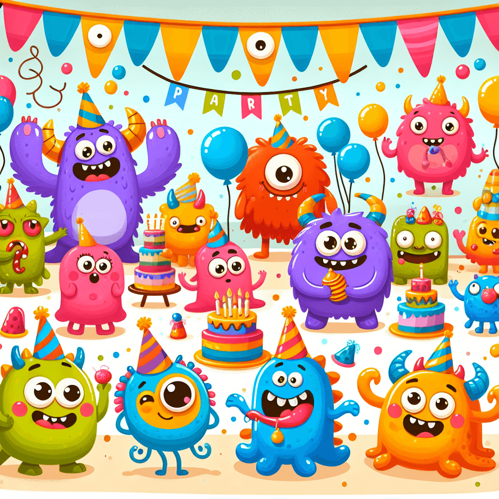 Kooky Monster Party Number Painting