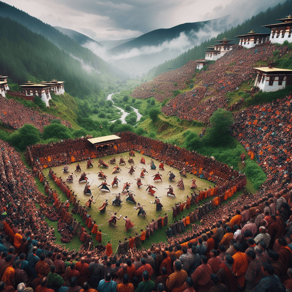 Punakha Drubchen - Punakha, Bhutan Painting By Numbers Kit