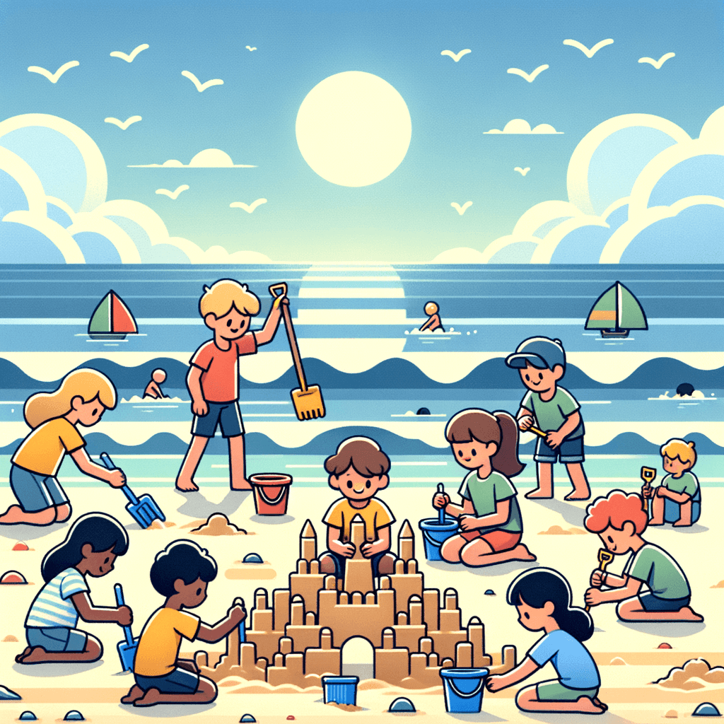 Sunny Beach Day Fun Paint By Numbers Art