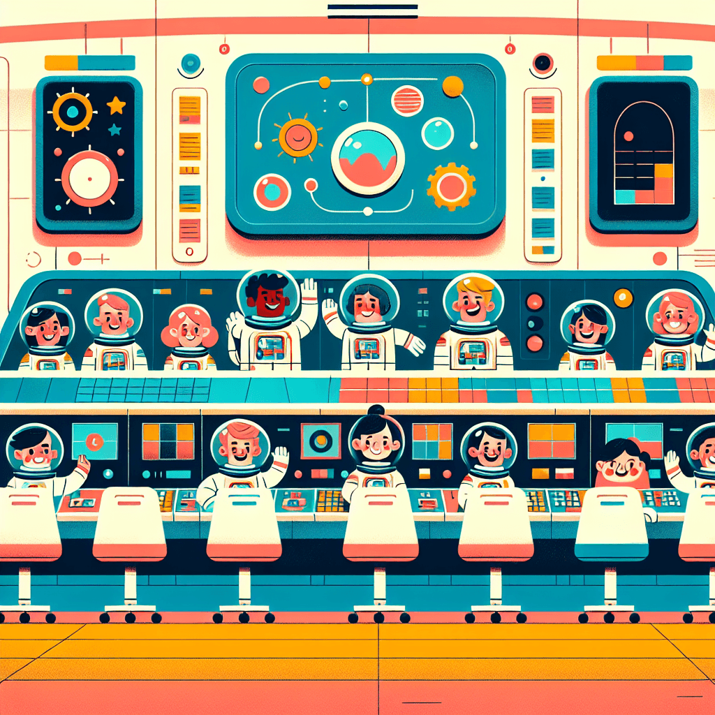 Space Mission Headquarters Paint By Color