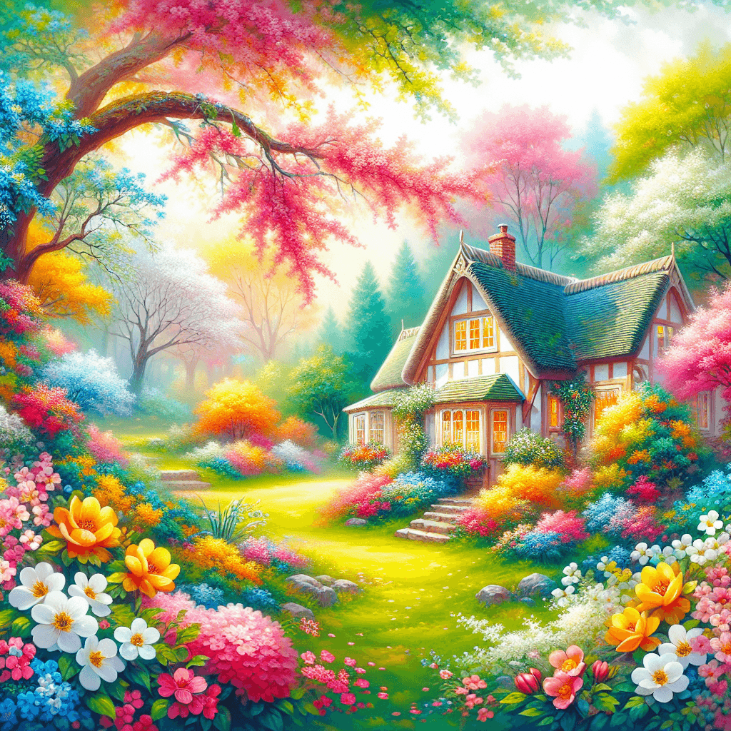 Spring Cottage Charm Numbered Painting Kits