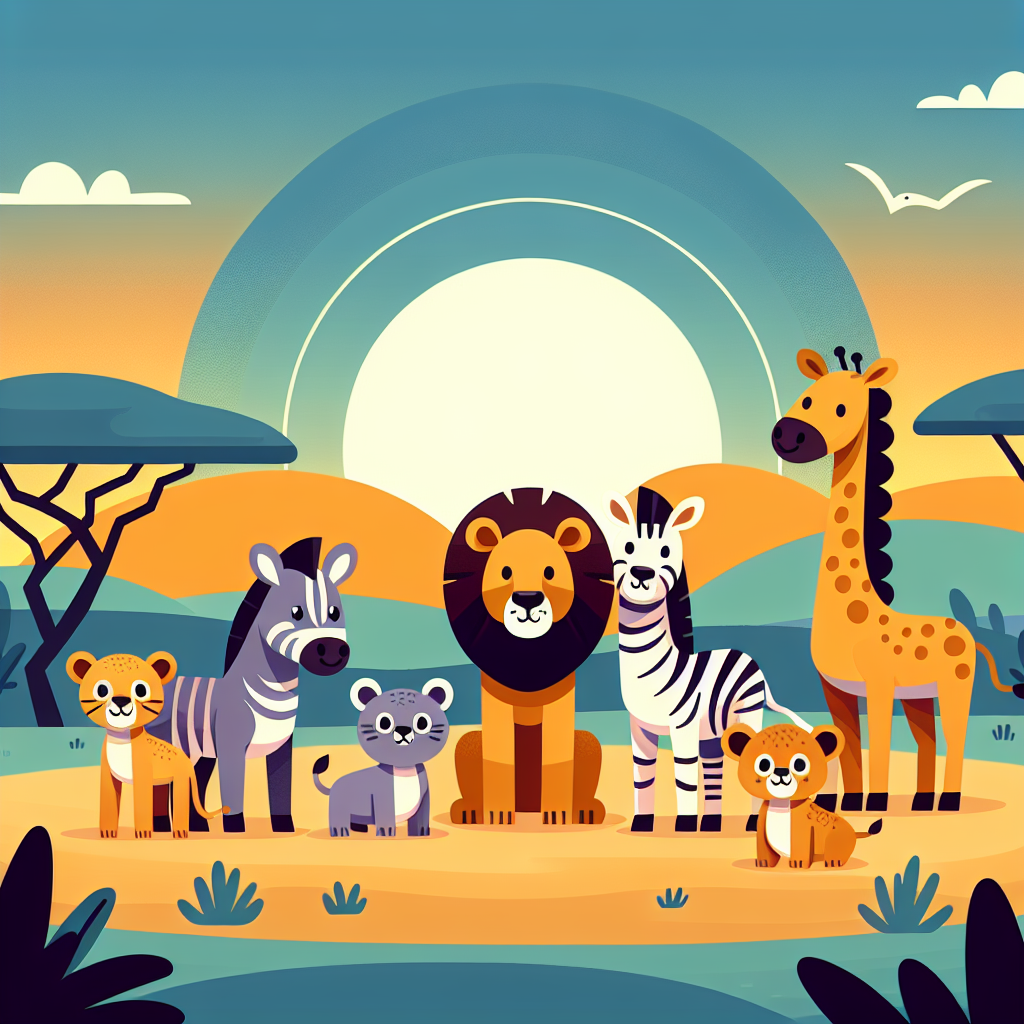 Savannah Sunrise Safari Paint By Numbers Art