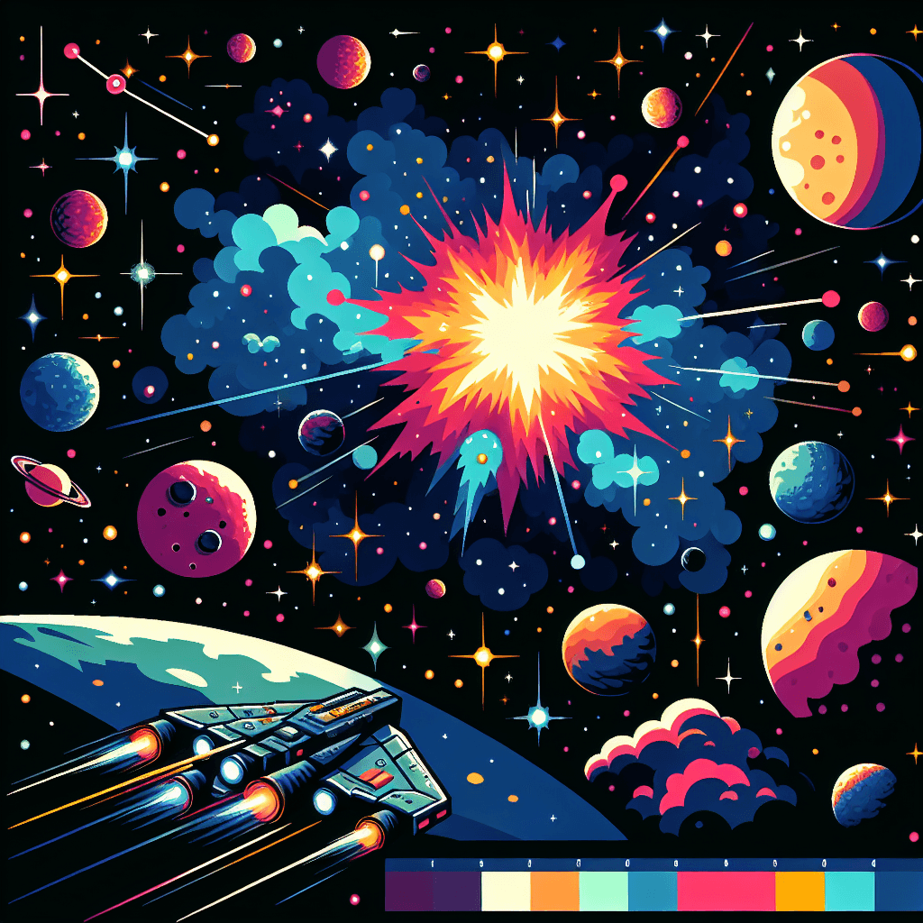Galaxy Supernova Exploration Paint By Number