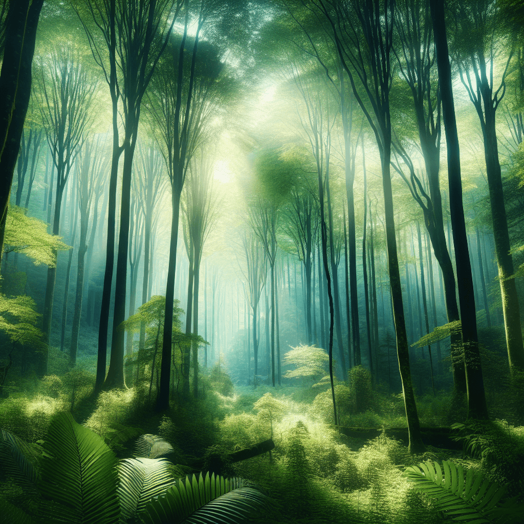 Lush Green Forest Painting By Numbers Kit