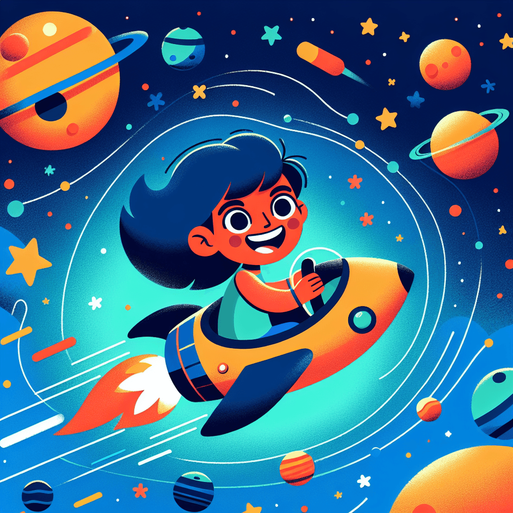 Cosmic Rocket Ride Paint By Number