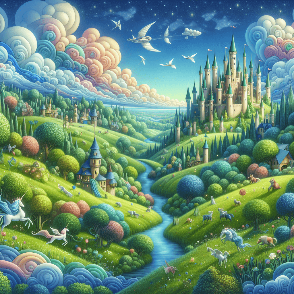 Luminous Fairy Tale Landscape Number Painting