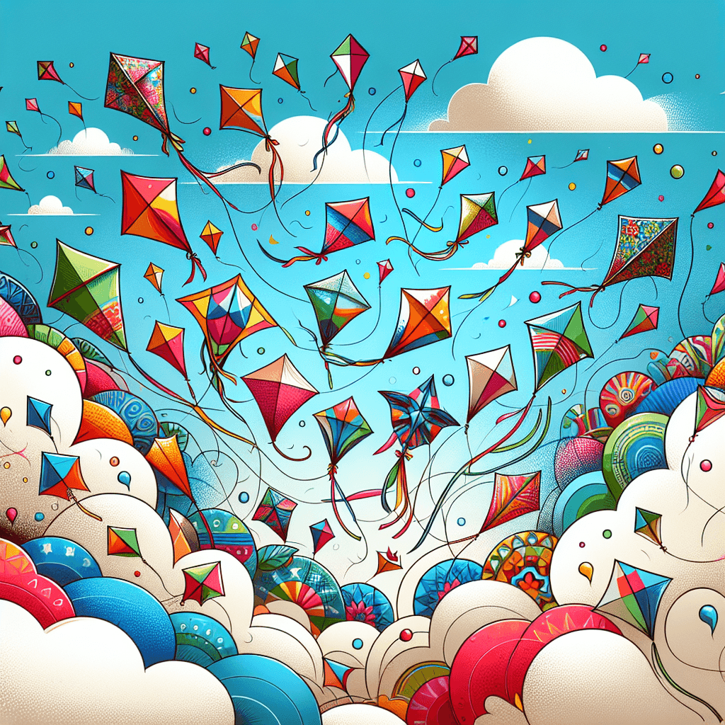 Vibrant Kite Festival Painting By Numbers Kit