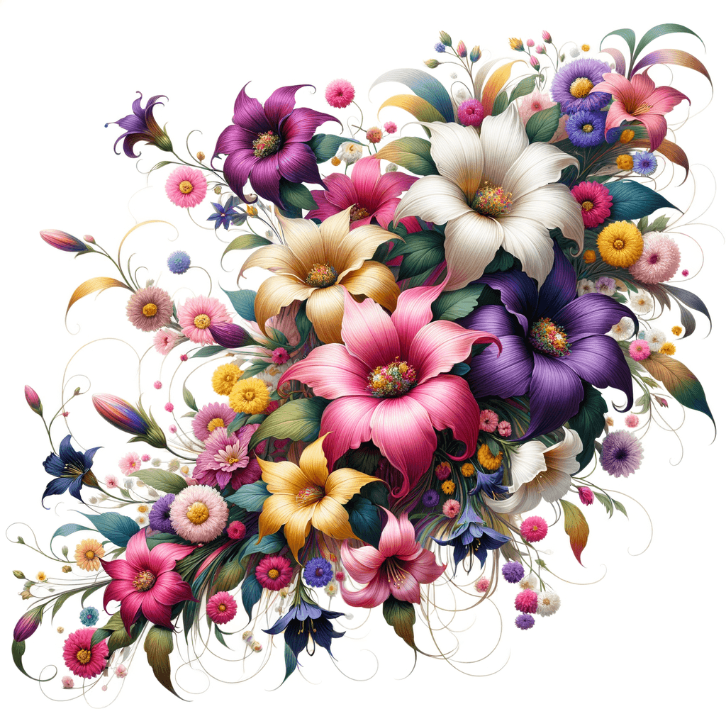 Serene Floral Cascade Painting By Numbers Kit