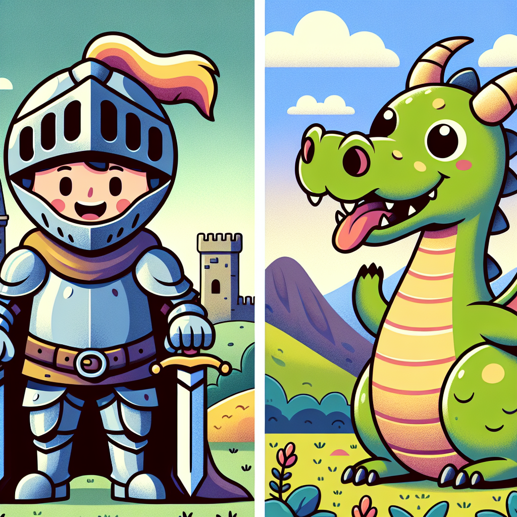 The Brave Knight And His Dragon Painting Number Kit