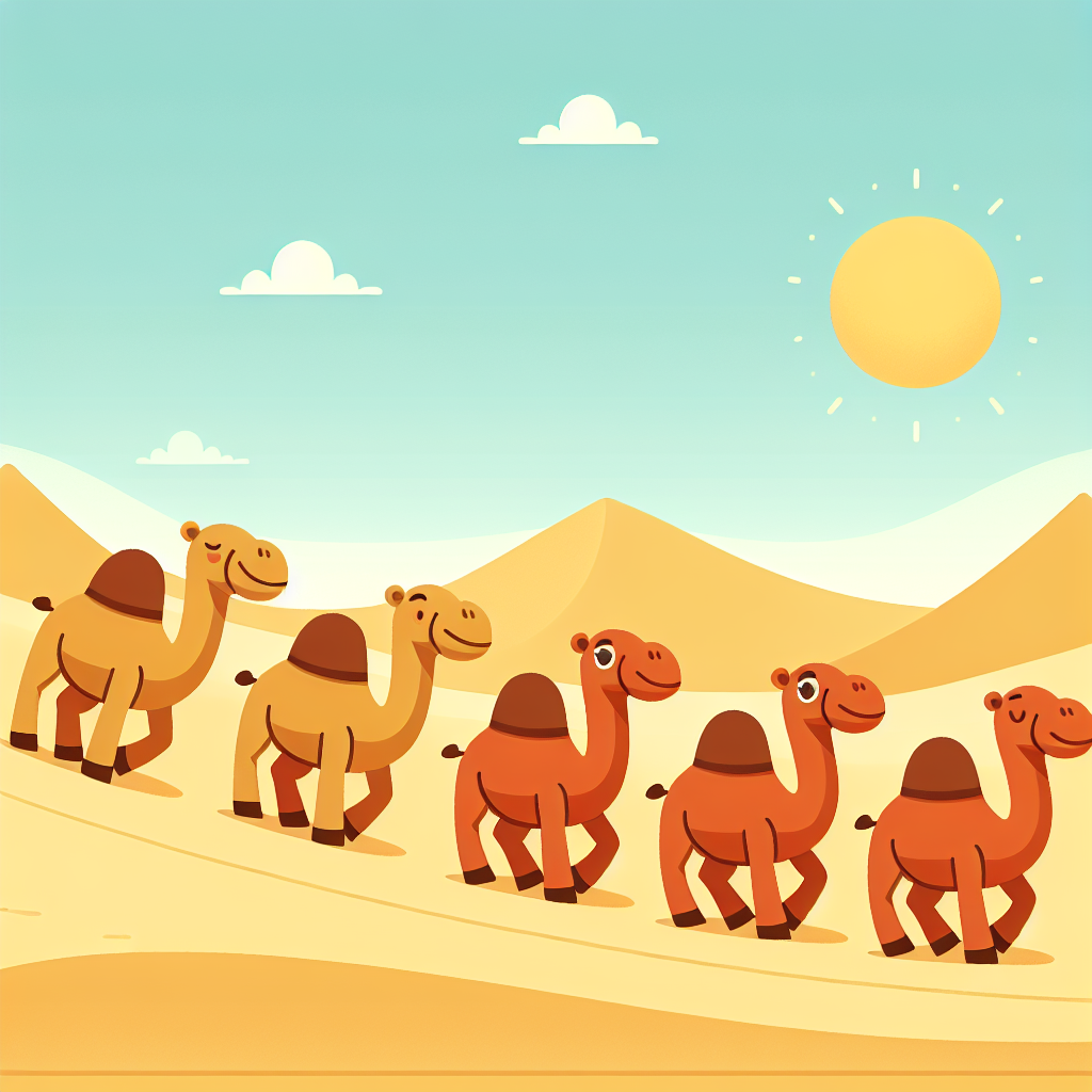 Cuddly Camel Caravan Painting Number Kit